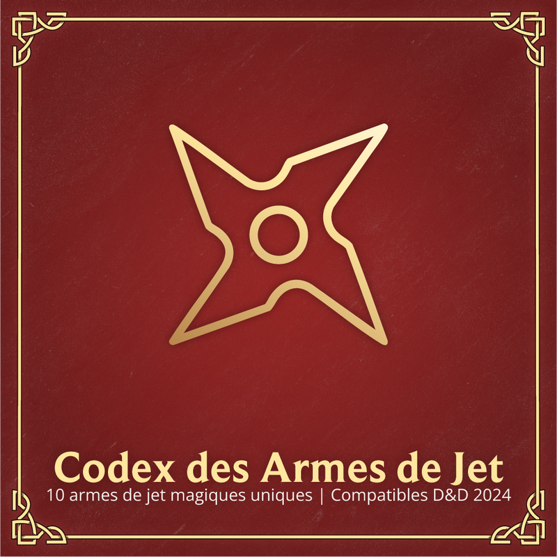 Codex des Armes de Jet - Objets Magiques D&D 2024