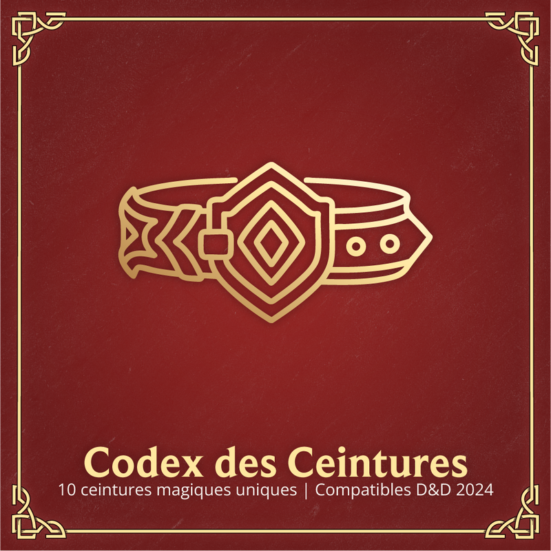 Codex des Ceintures - Objets Magiques D&D 2024