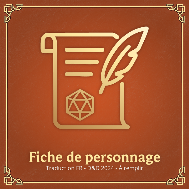 Fiche de Personnage - Aide de Jeu D&D 2024